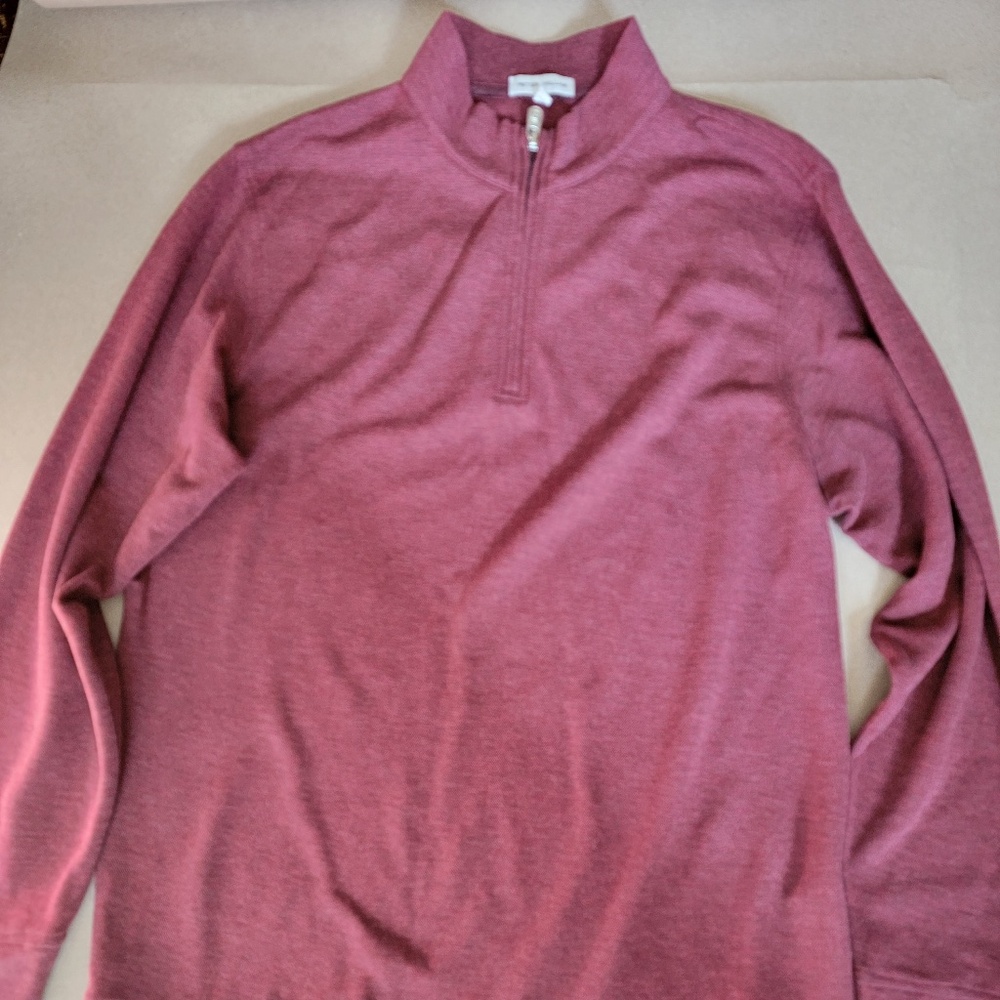 Peter Millar Crown 1/4 Zip Pullover – Size L – Burgundy Knit – Worn Once – Origi